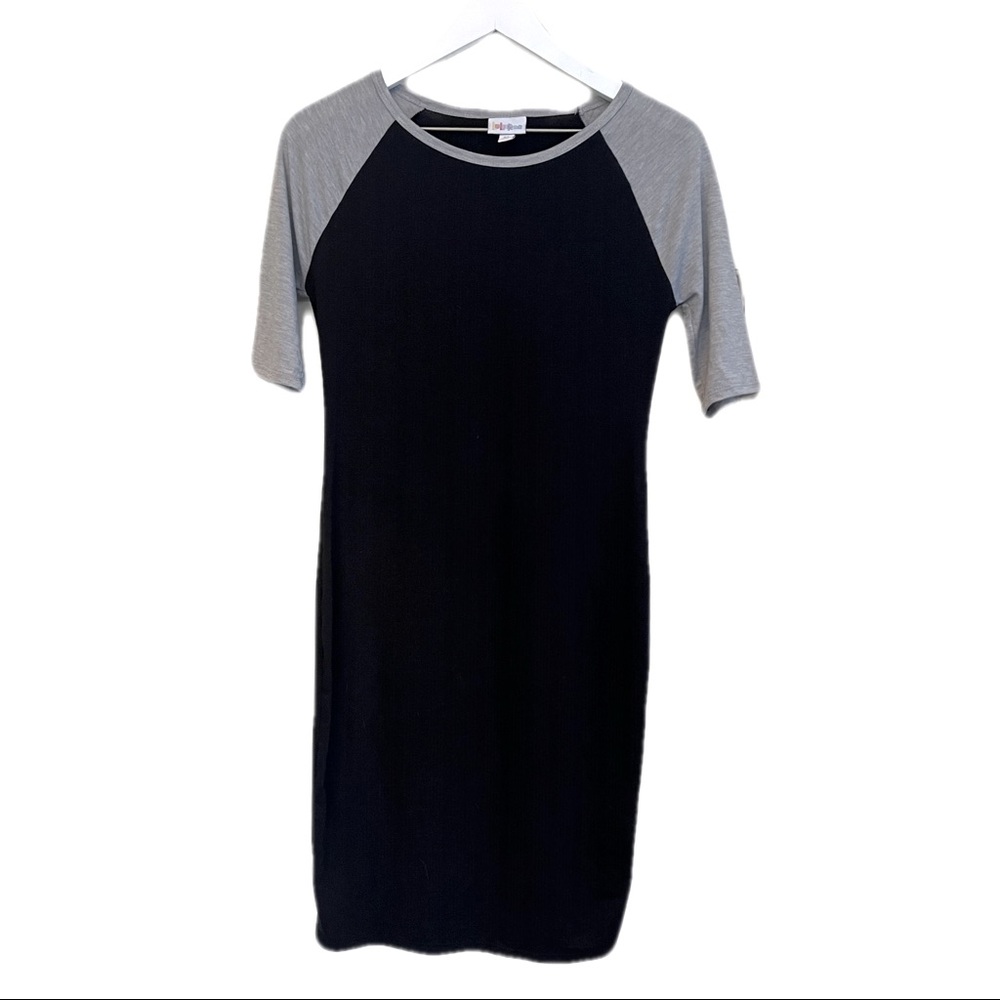 LuLaRoe Dress Black with Grey Sleeves XS - Picture 1 of 3